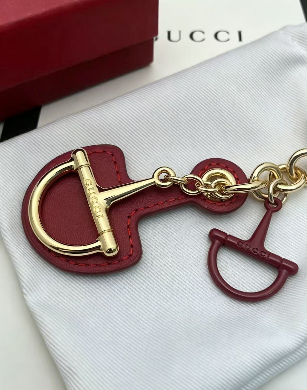 Gucci Key Red Leather Keychain - album image 4