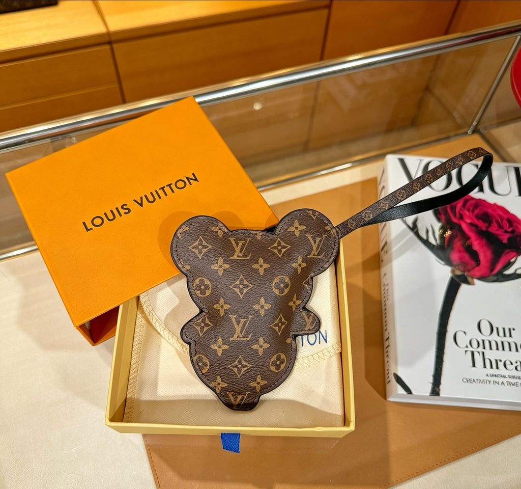 Louis Vuitton Superflat Panda V Letter LV Letter Leather Panda Keychain - album image 4