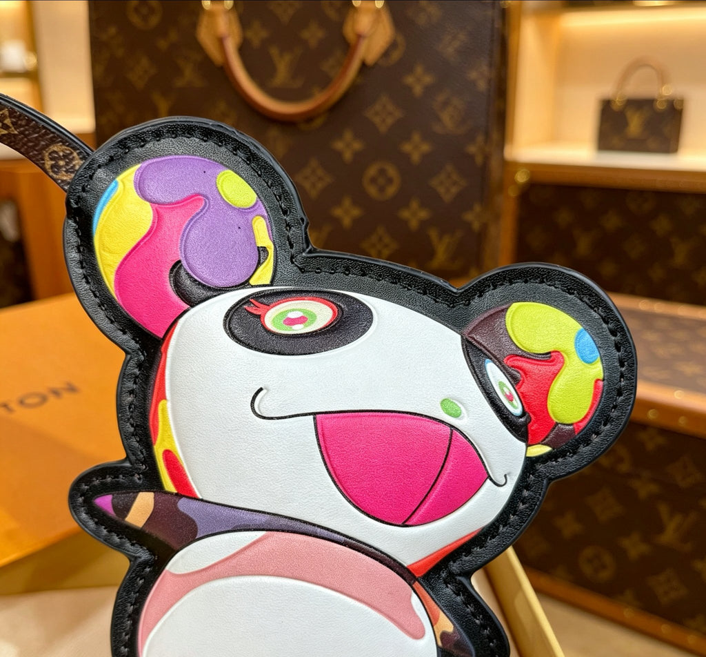 Louis Vuitton Superflat Panda V Letter LV Letter Leather Panda Keychain - album image 5