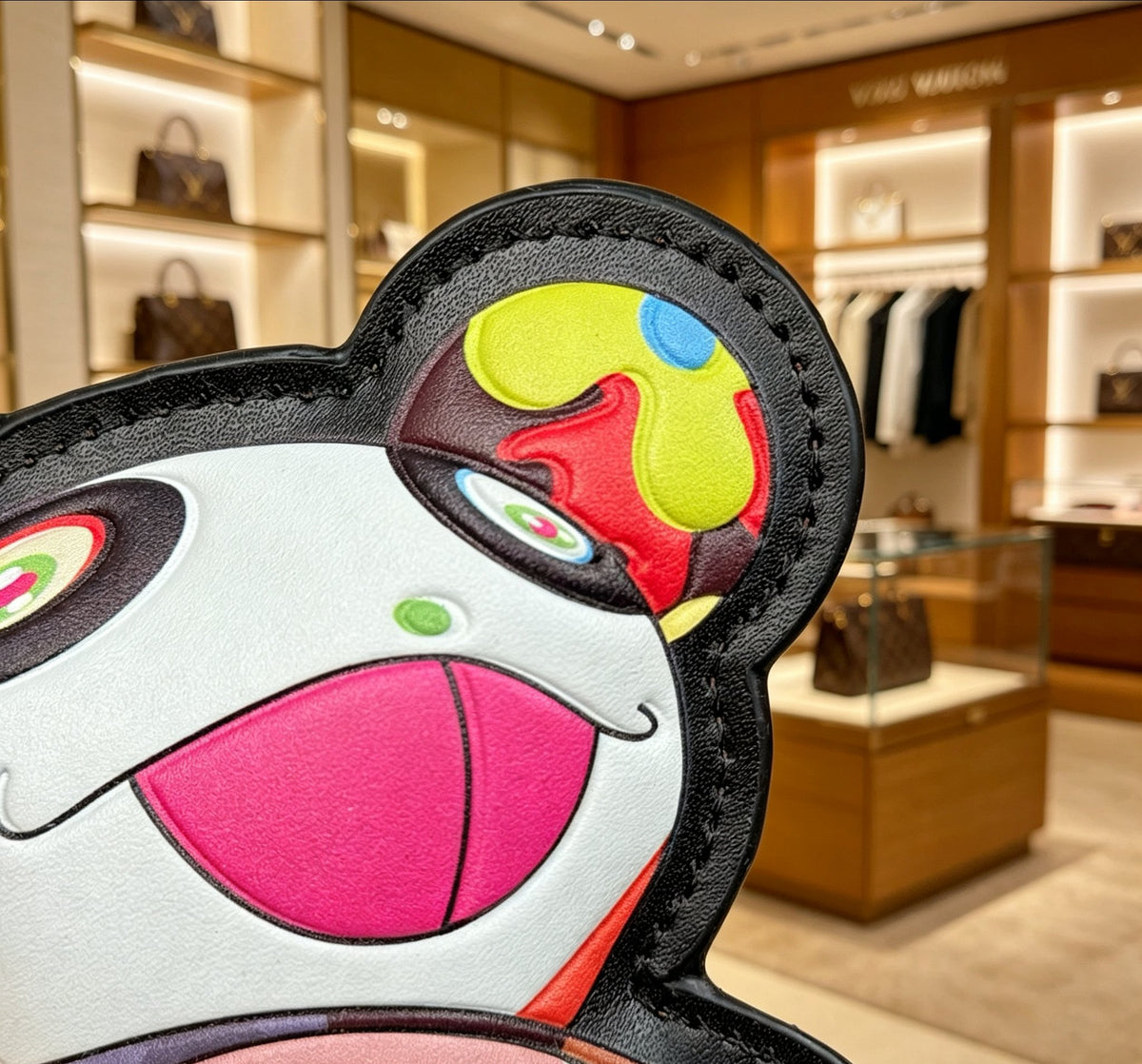 Louis Vuitton Superflat Panda V Letter LV Letter Leather Panda Keychain - album image 6