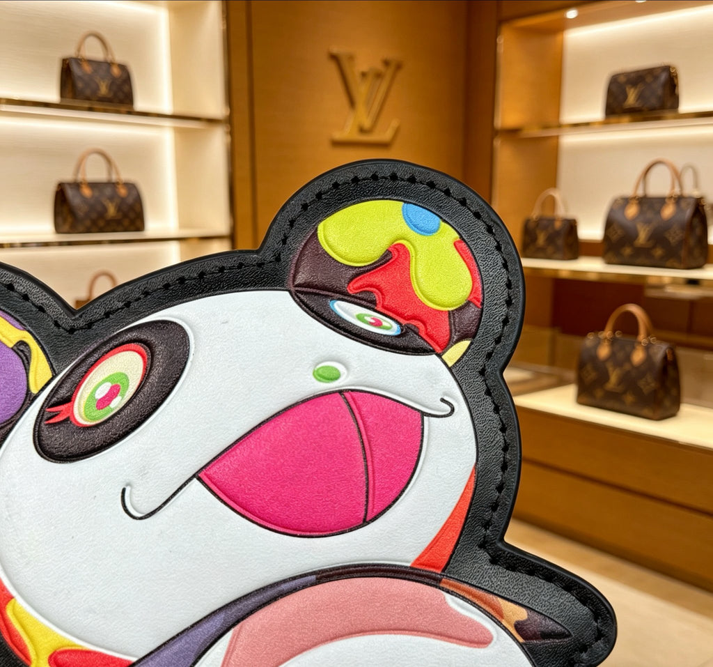 Louis Vuitton Superflat Panda V Letter LV Letter Leather Panda Keychain - album image 3