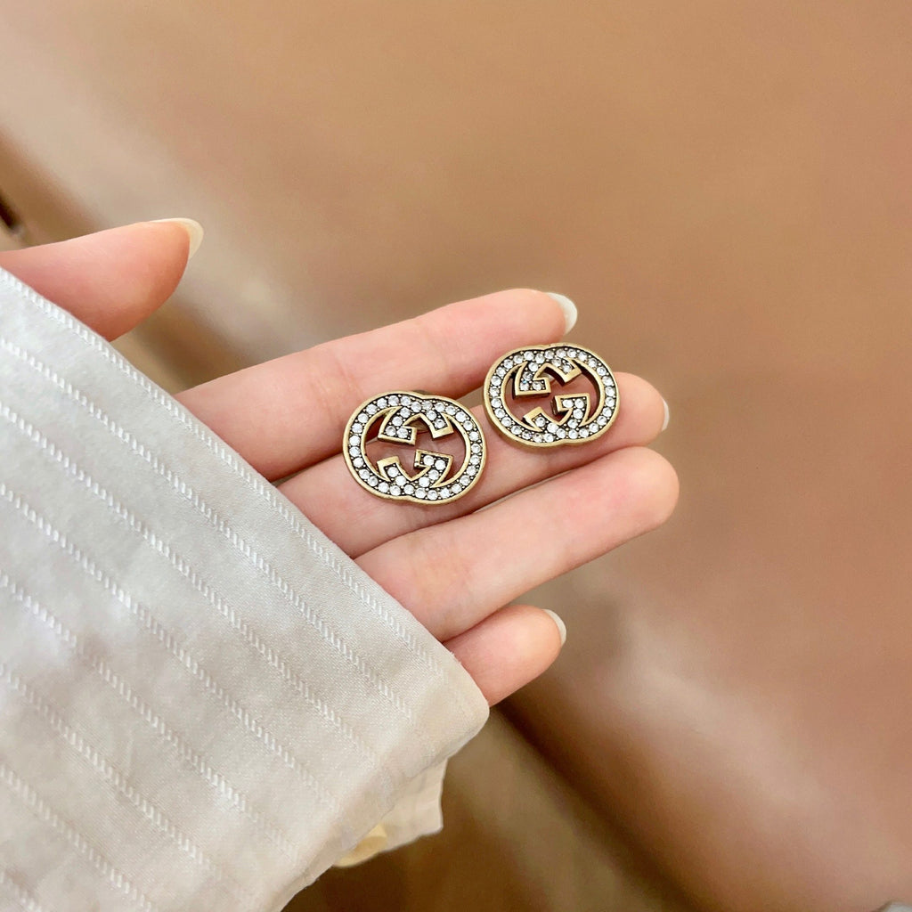 Gucci Silver-Tone Circular G Stud Earrings - album image 4