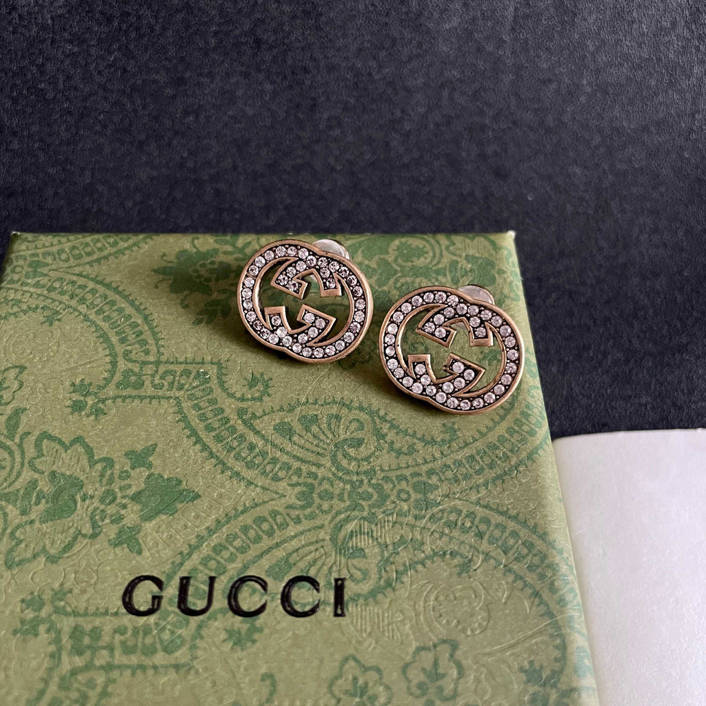 Gucci Silver-Tone Circular G Stud Earrings - album image 9