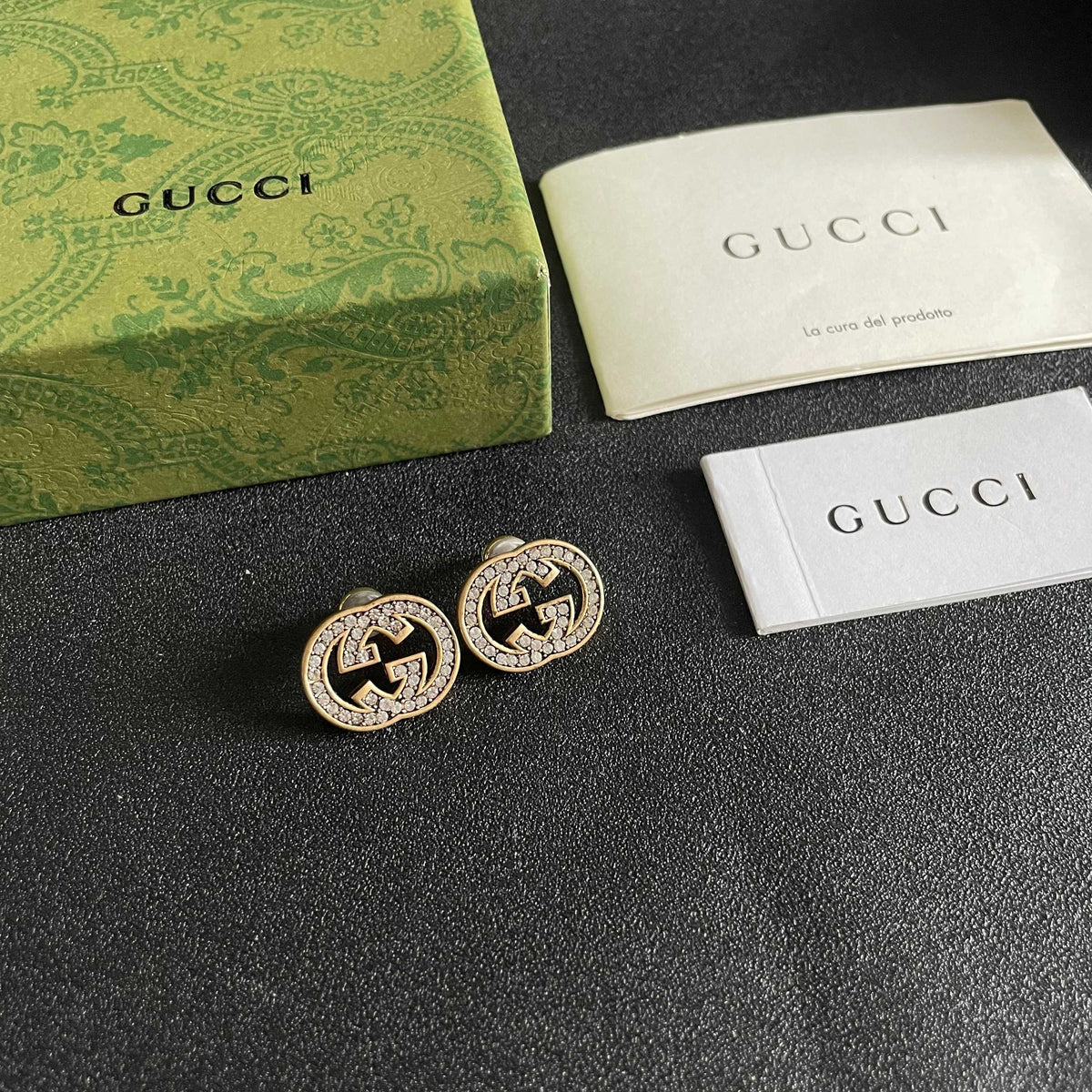 Gucci Silver-Tone Circular G Stud Earrings - album image 6