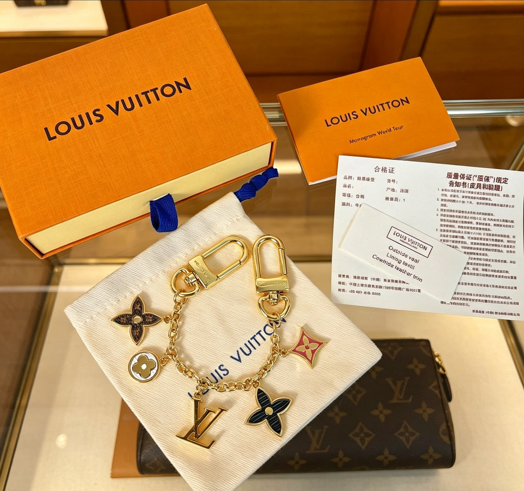 Louis Vuitton Spring Street Key Flower Monogram Letter Keychain - album image 4