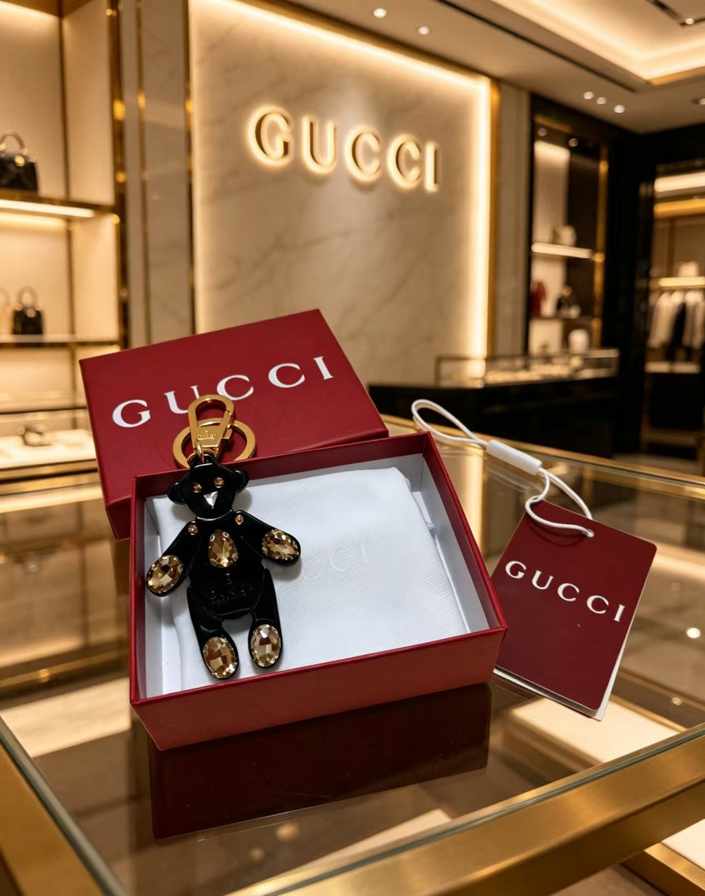 Gucci Key Gold-Tone Black Bag Charm - album image 1