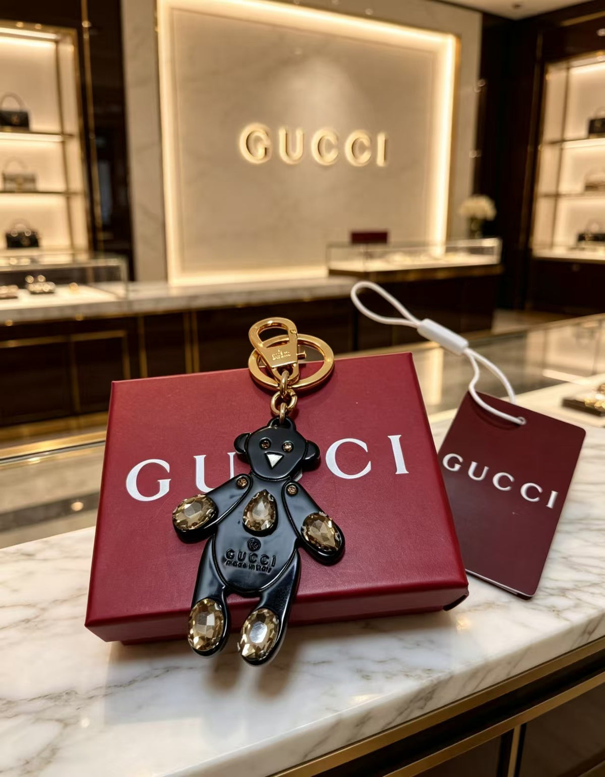 Gucci Key Gold-Tone Black Bag Charm - album image 3