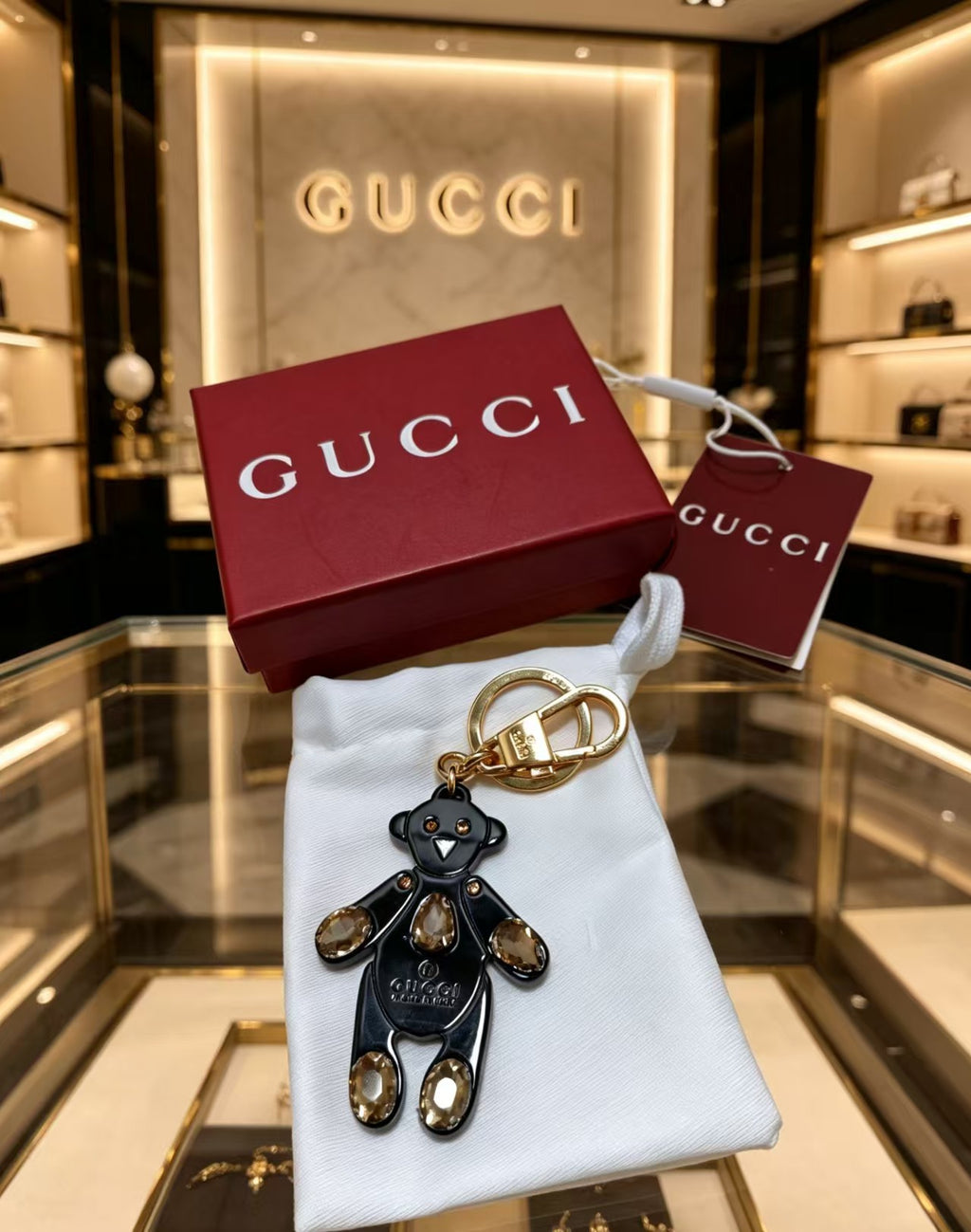Gucci Key Gold-Tone Black Bag Charm - album image 5