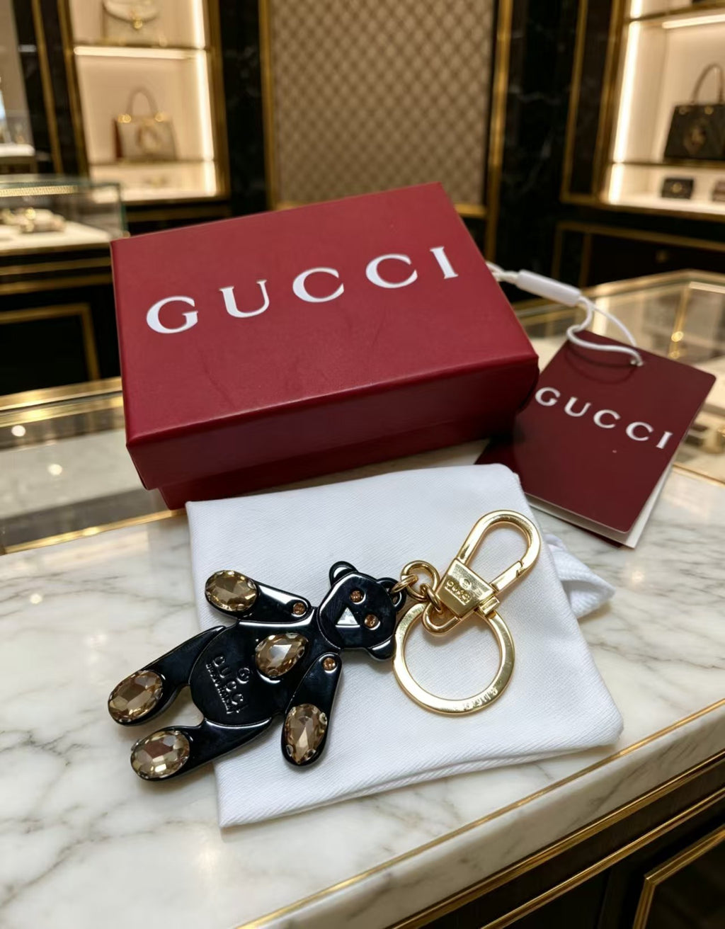 Gucci Key Gold-Tone Black Bag Charm - album image 4