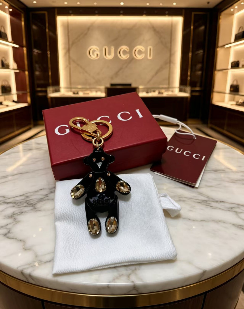 Gucci Key Gold-Tone Black Bag Charm - album image 2