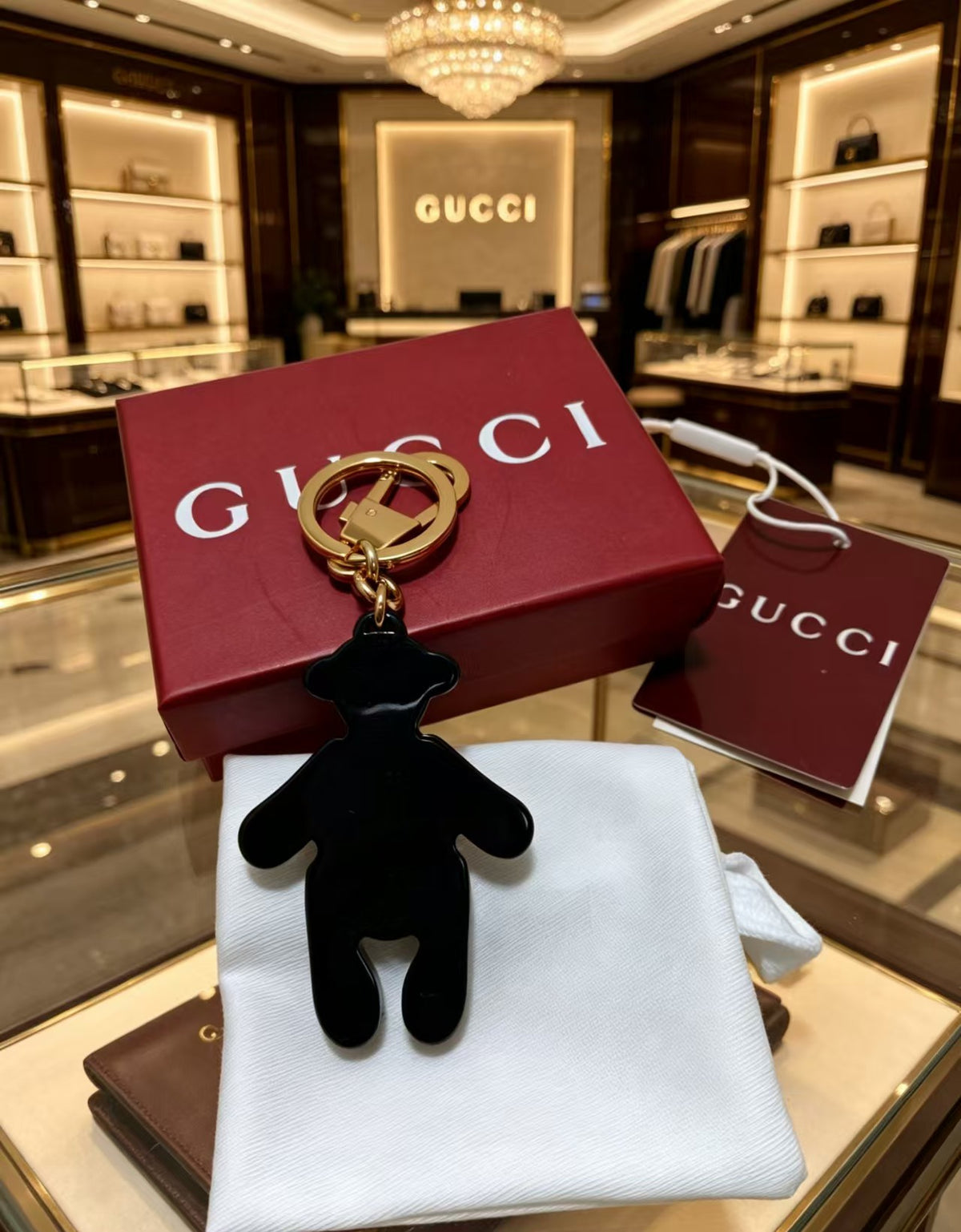 Gucci Key Gold-Tone Black Bag Charm - album image 6