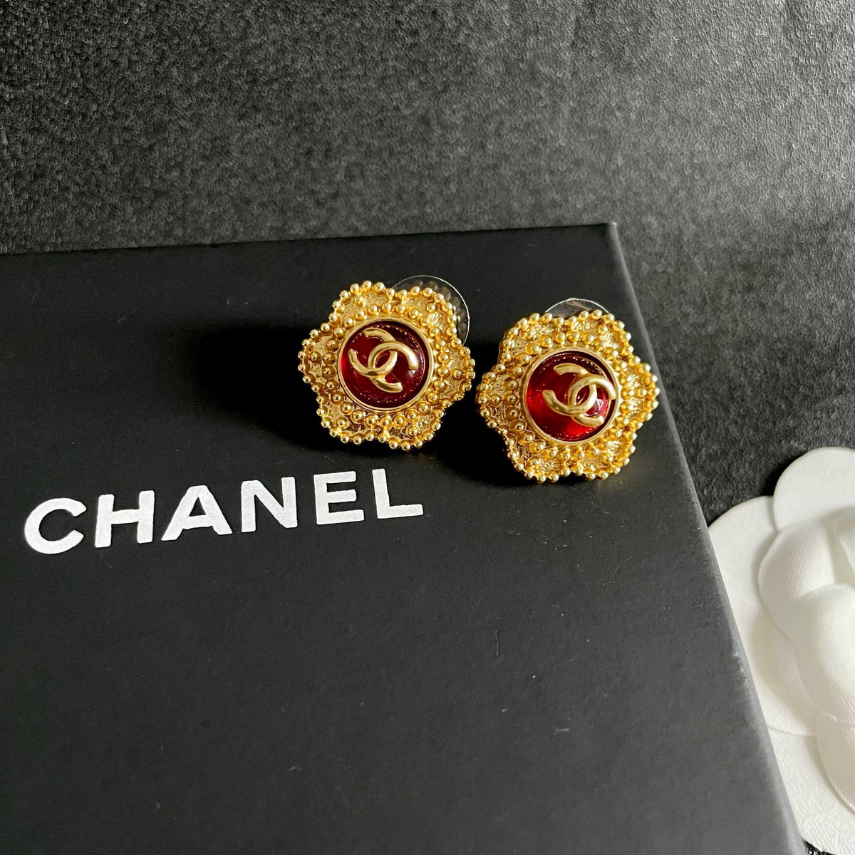 Chanel Interlocking C Stud Earrings - album image 9