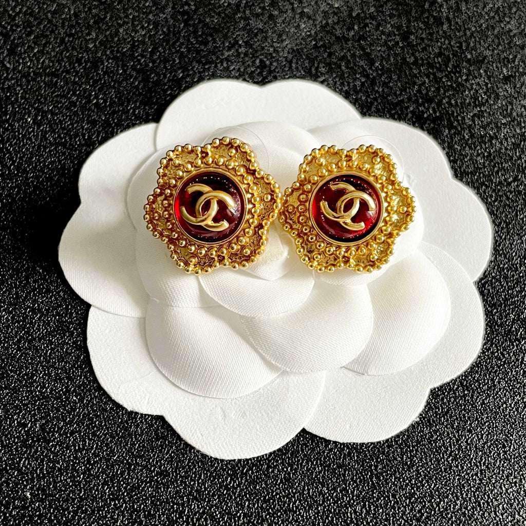 Chanel Interlocking C Stud Earrings - album image 8