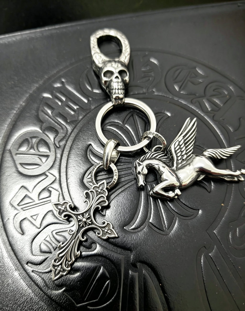 Chrome Hearts Carved Cross Pegasus Clip Charm - album image 1