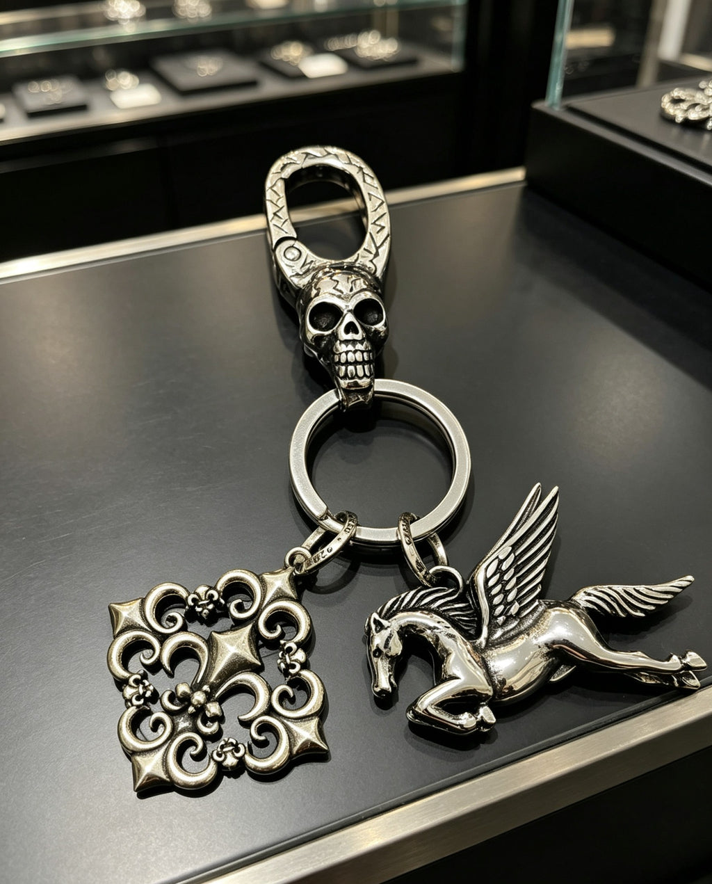 Chrome Hearts Square Relief Pegasus Bag Charm - album image 4