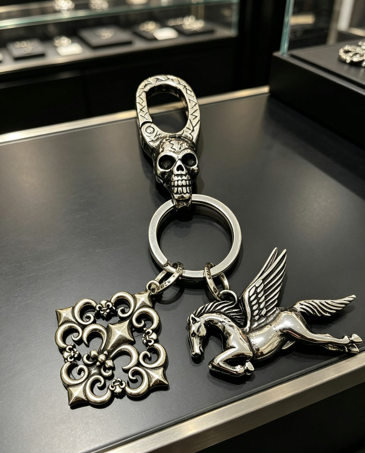 Chrome Hearts Square Relief Pegasus Bag Charm - album image 4
