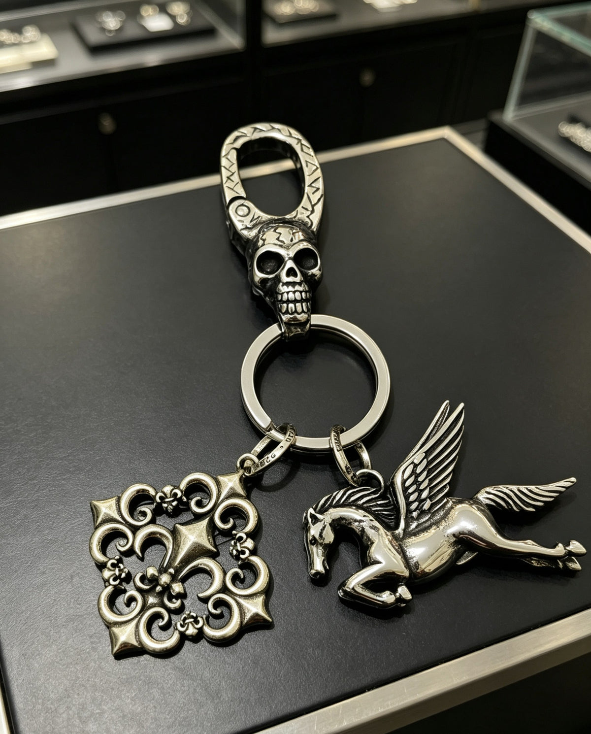 Chrome Hearts Square Relief Pegasus Bag Charm - album image 5