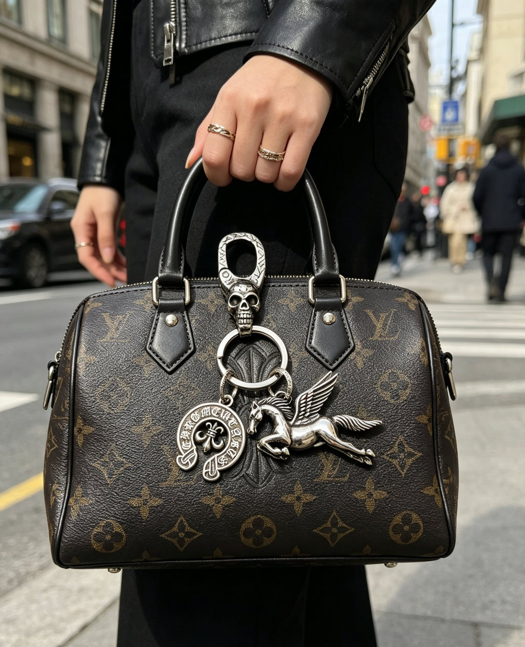 Chrome Hearts Round Lettered Pegasus Keychain - album image 5