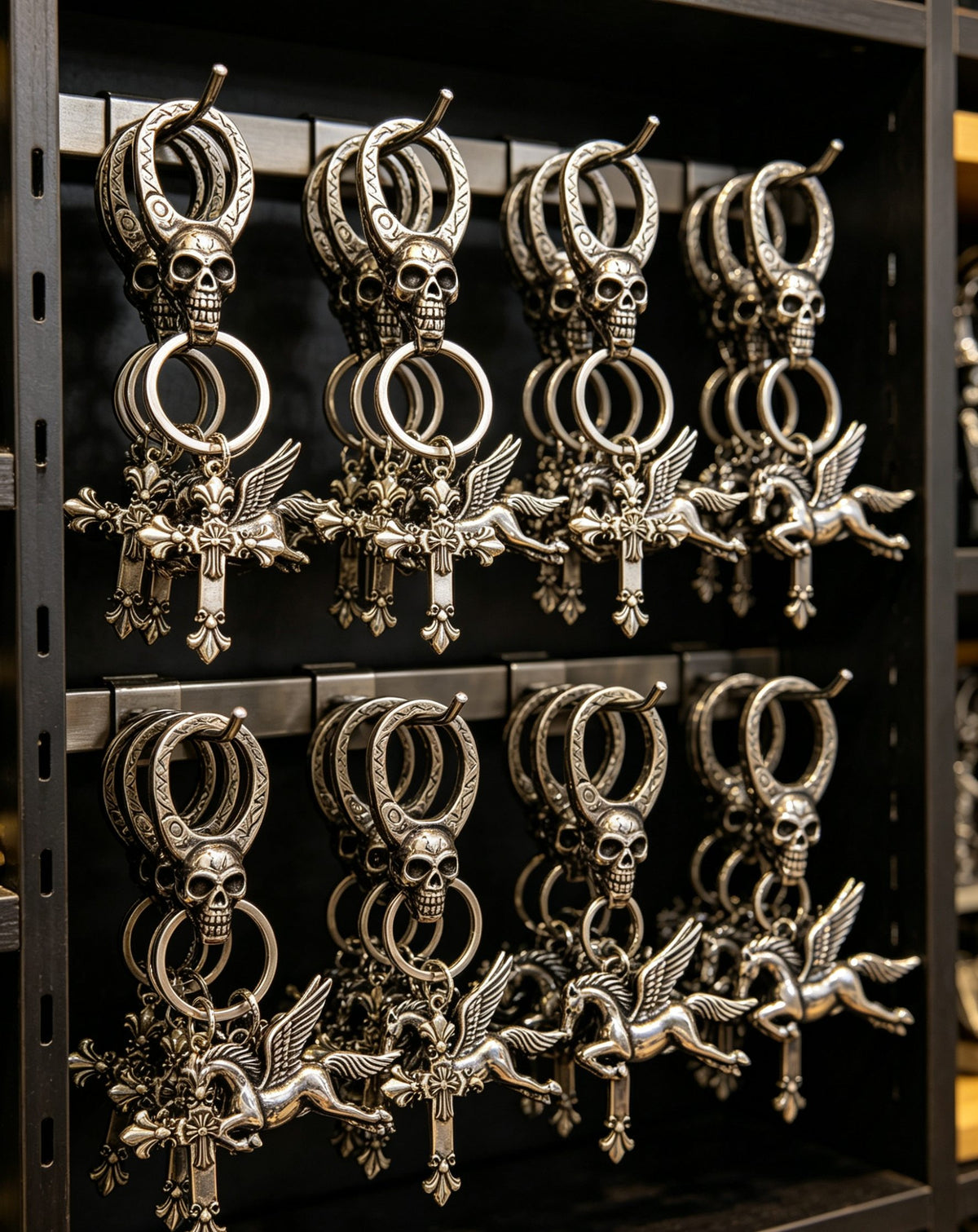 Chrome Hearts Ornate Fleur Pegasus Key Ring - album image 2