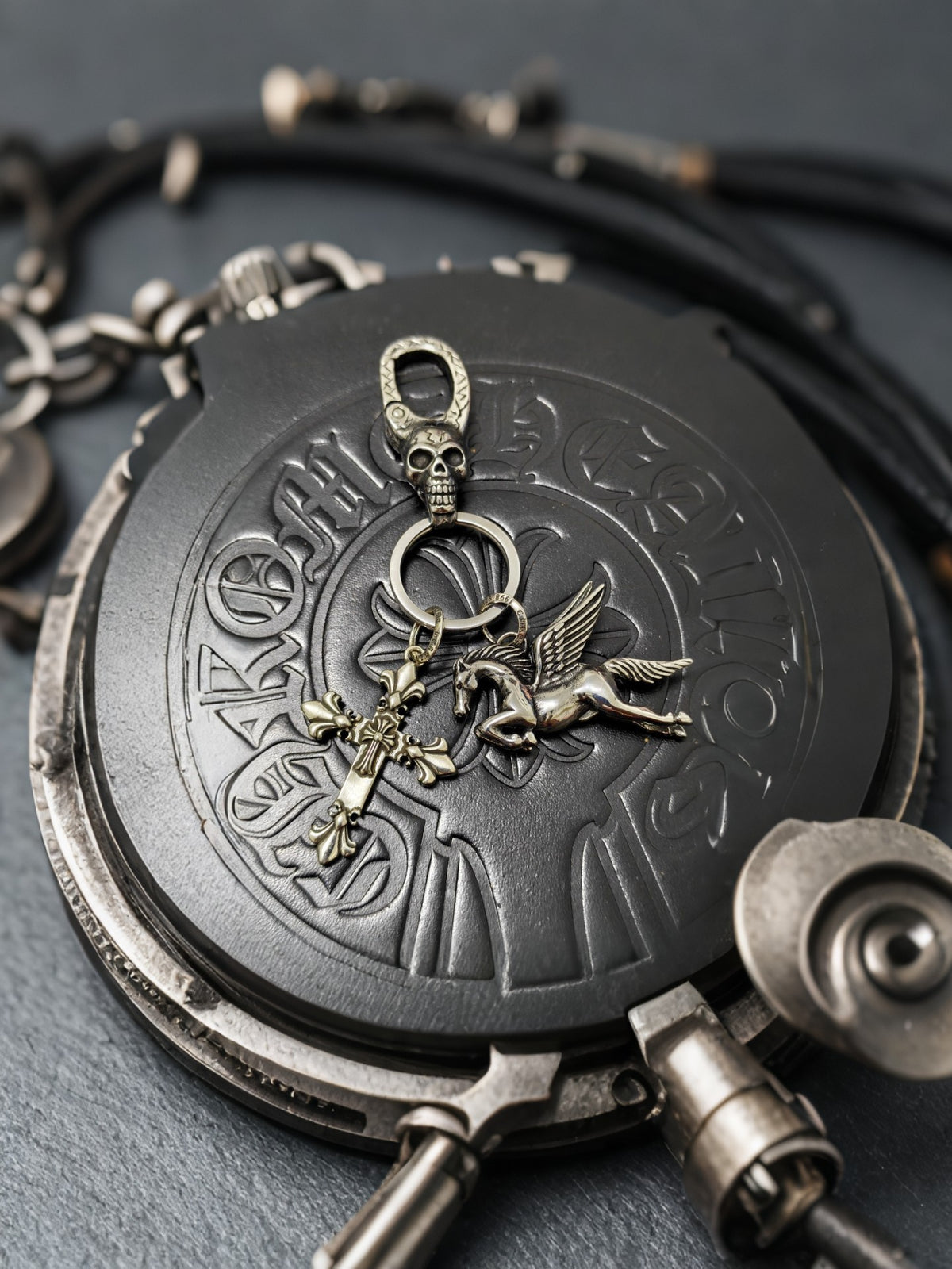 Chrome Hearts Ornate Fleur Pegasus Key Ring - album image 5