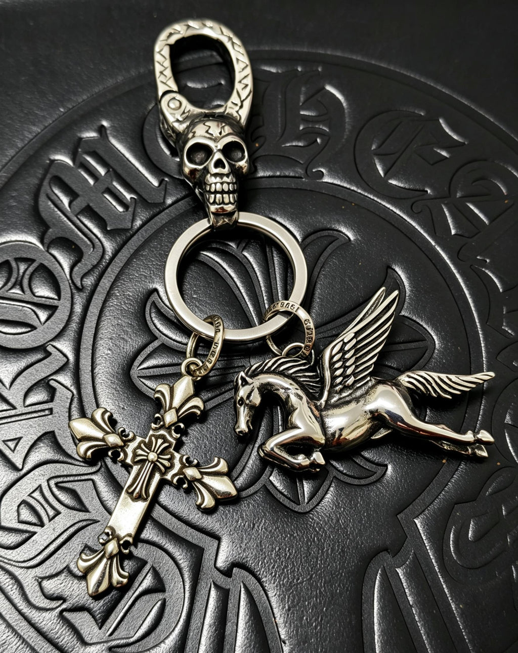 Chrome Hearts Ornate Fleur Pegasus Key Ring - album image 1