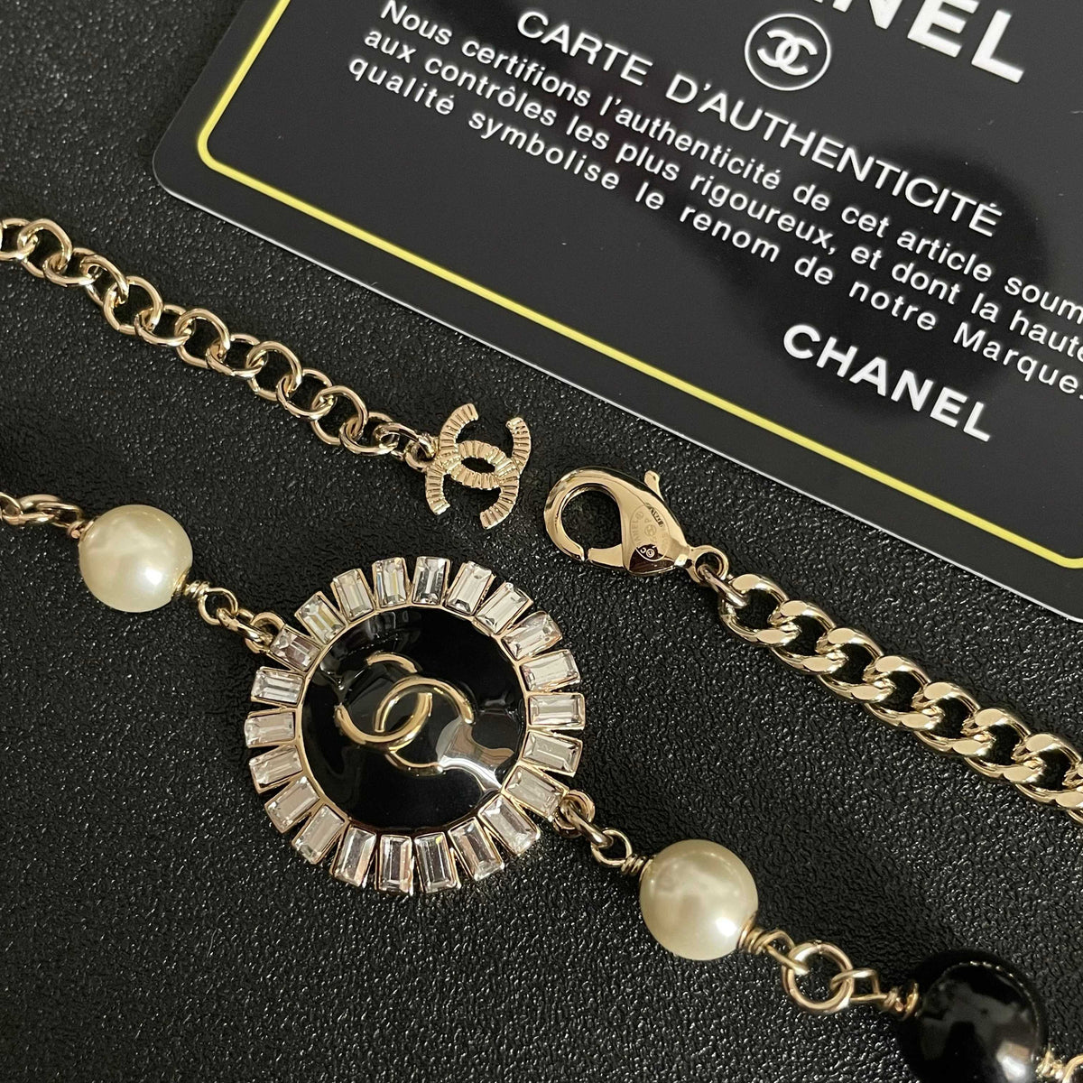 Chanel Interlocking C Pearl Double-Layer Necklace - album image 7