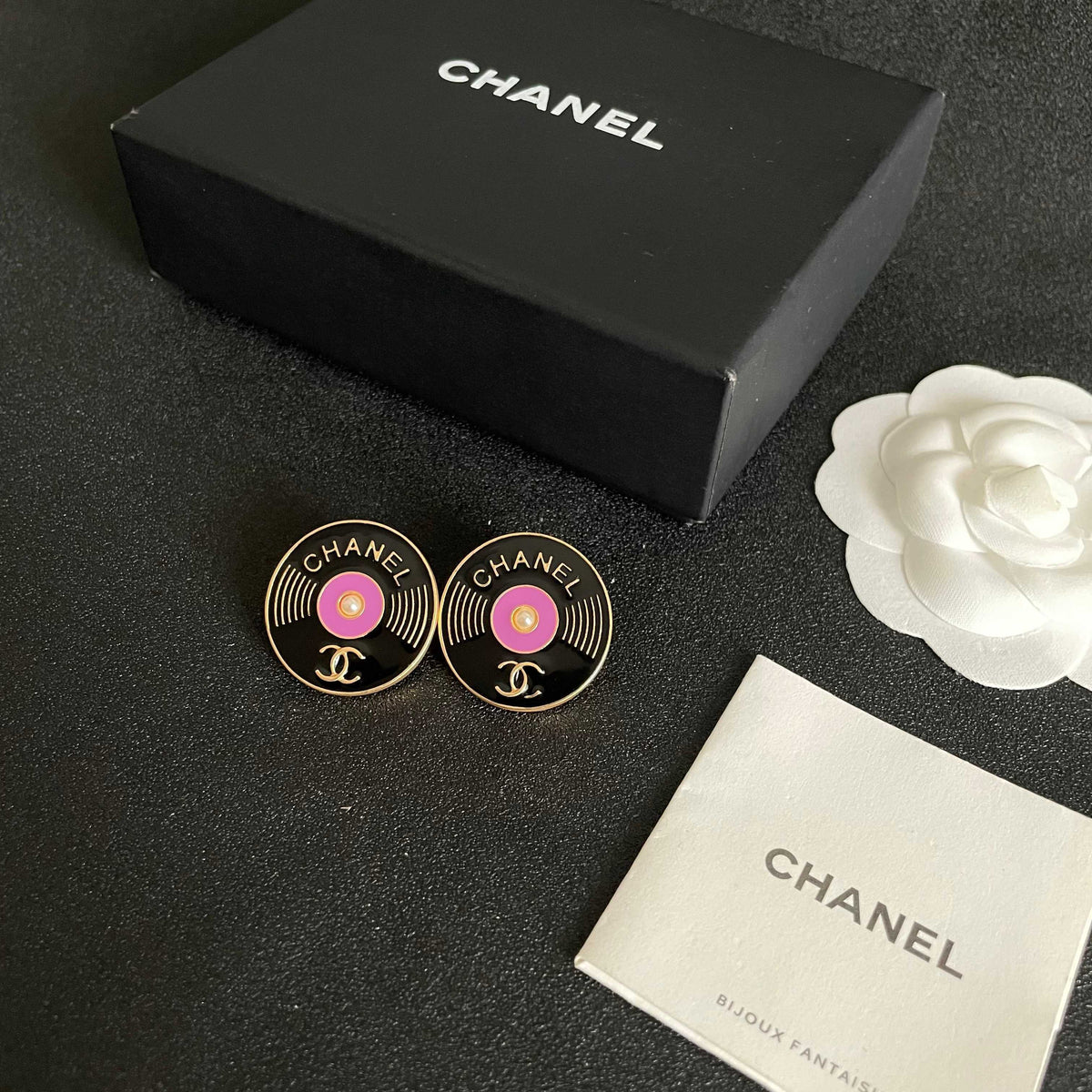 Chanel Interlocking C Letter Stud Earrings - album image 5
