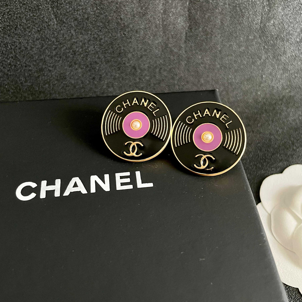 Chanel Interlocking C Letter Stud Earrings - album image 9