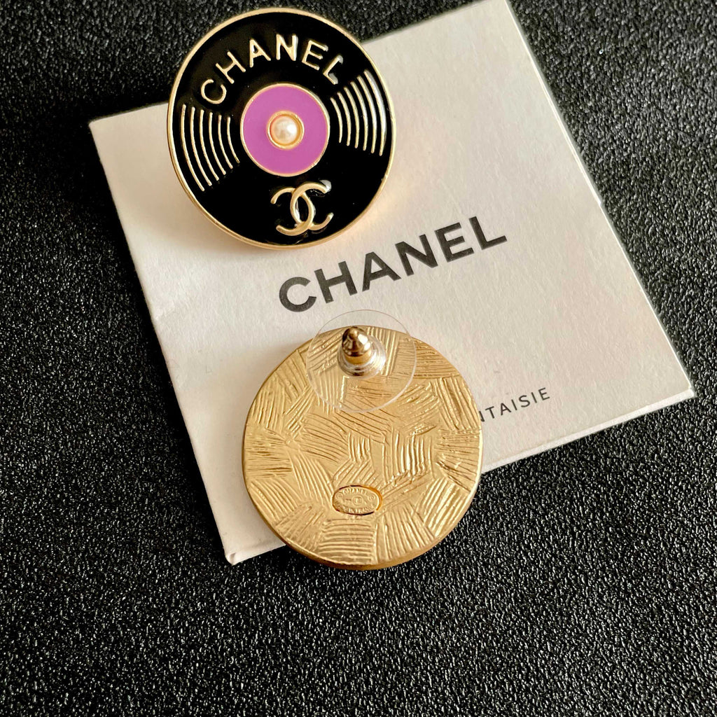 Chanel Interlocking C Letter Stud Earrings - album image 7