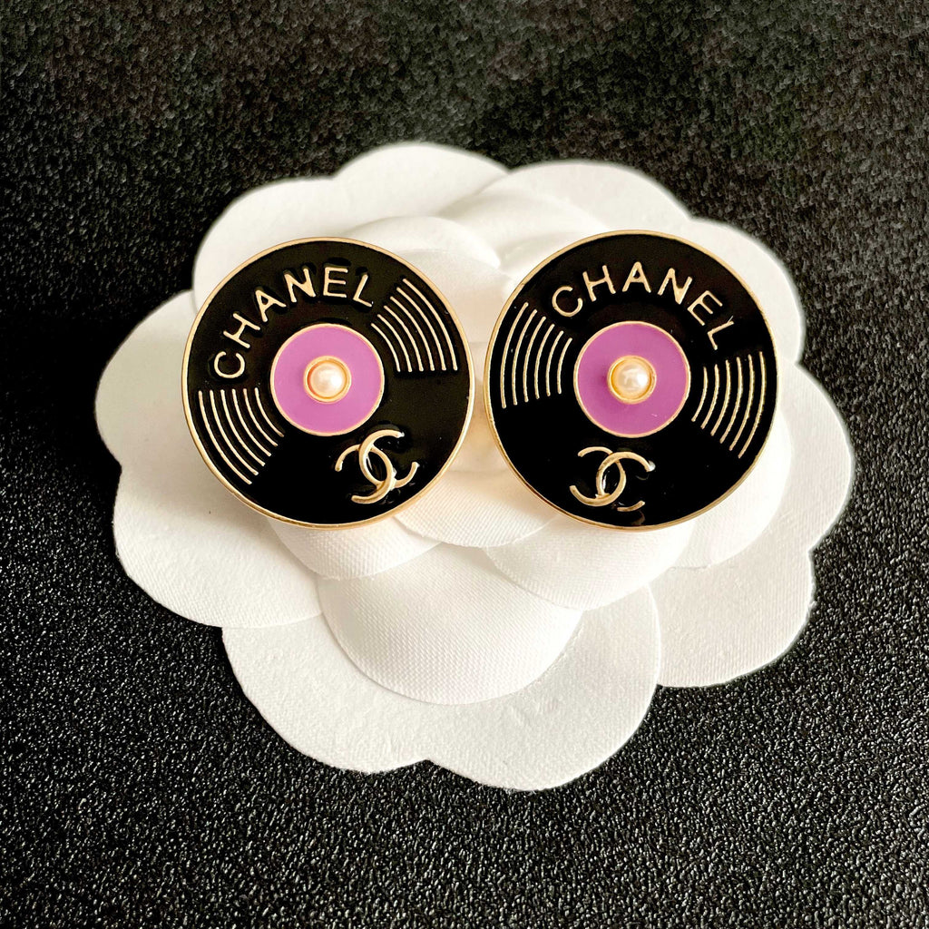 Chanel Interlocking C Letter Stud Earrings - album image 8