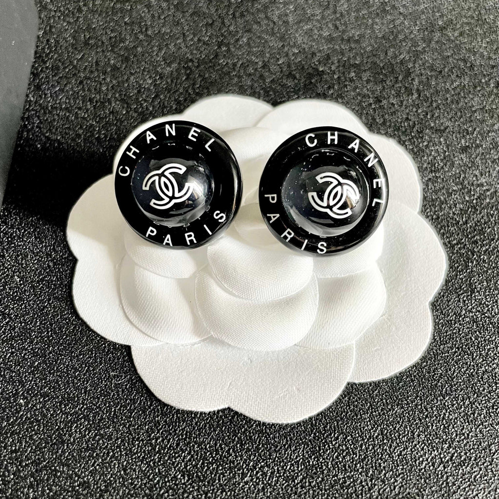Chanel Interlocking C Letter Stud Earrings - album image 8