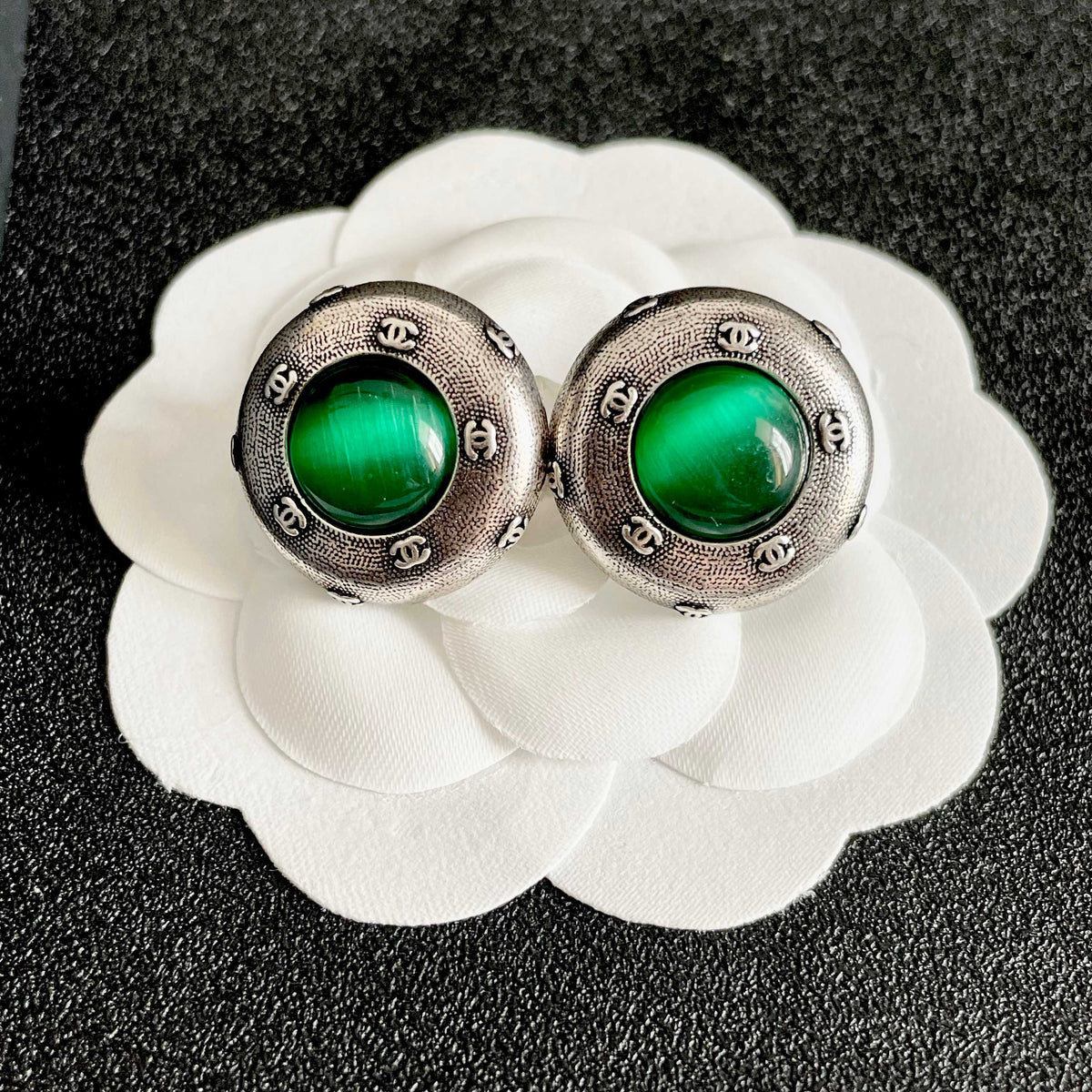 Chanel Interlocking C Stud Earrings - album image 8