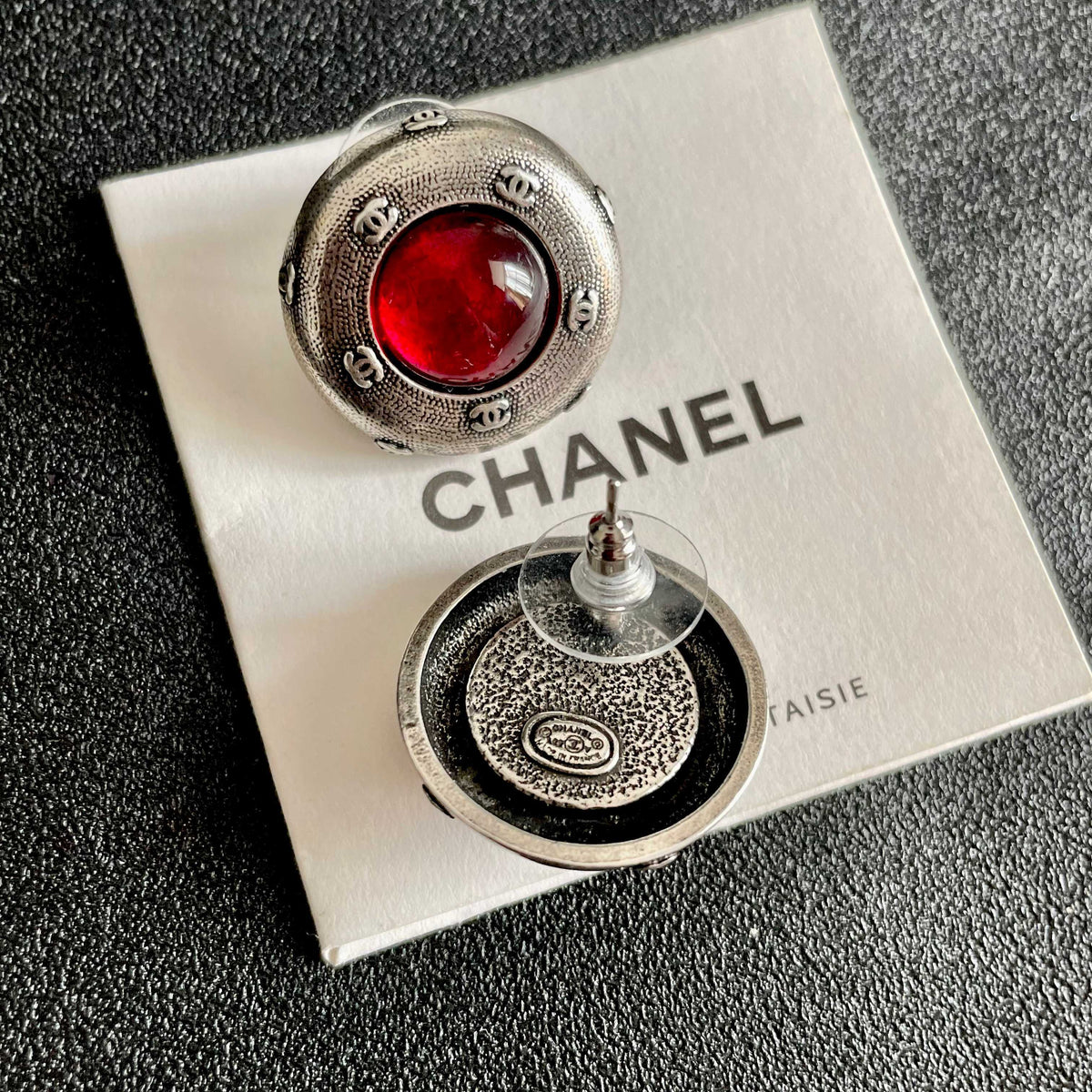 Chanel Interlocking C Stud Earrings - album image 7