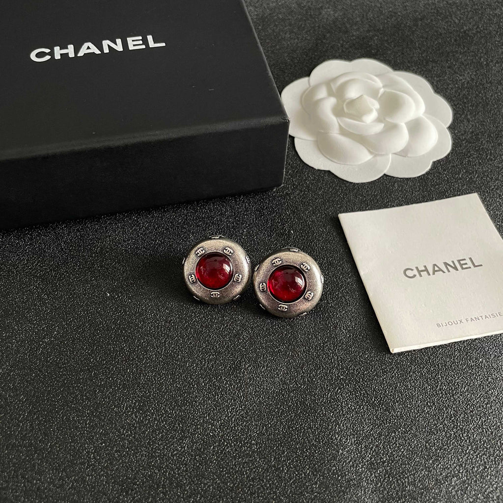 Chanel Interlocking C Stud Earrings - album image 6