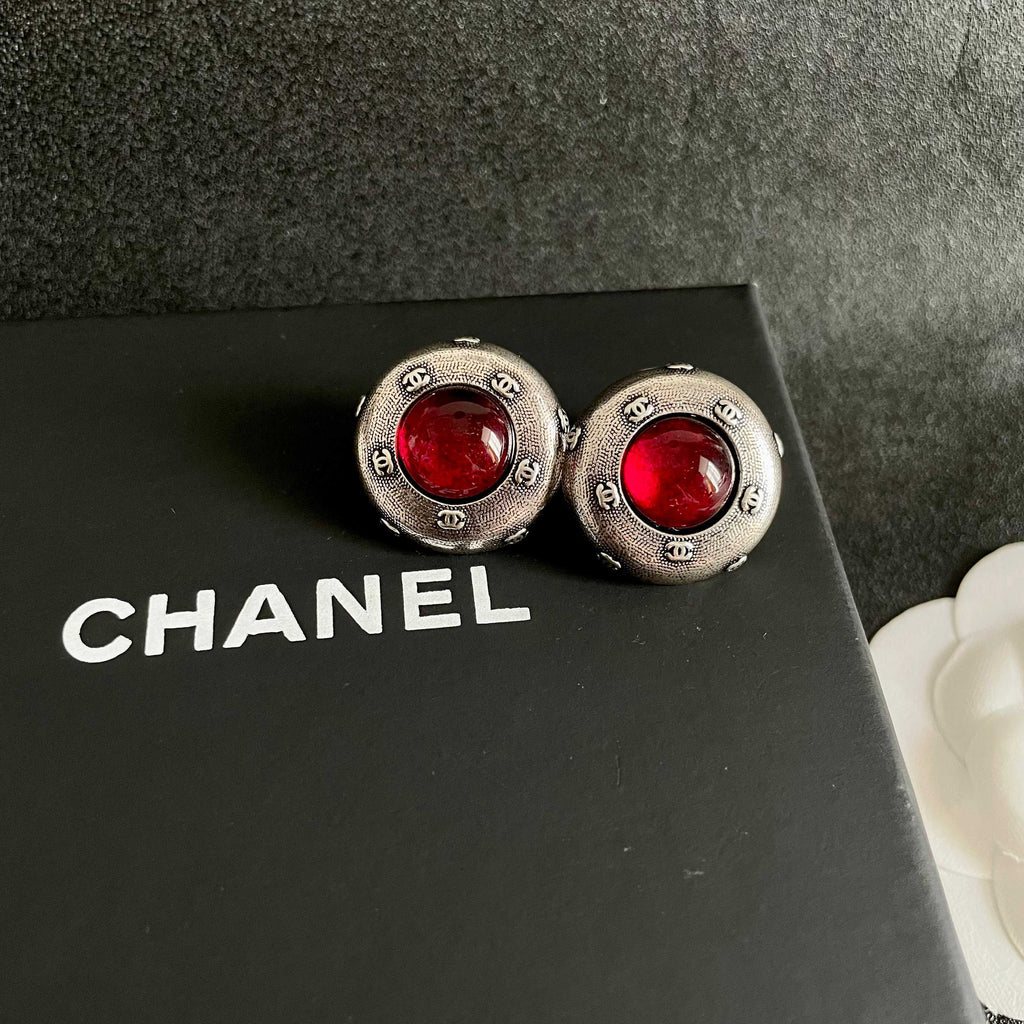 Chanel Interlocking C Stud Earrings - album image 9