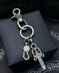 Chrome Hearts Dagger and Tag Clip Keychain - album image 1