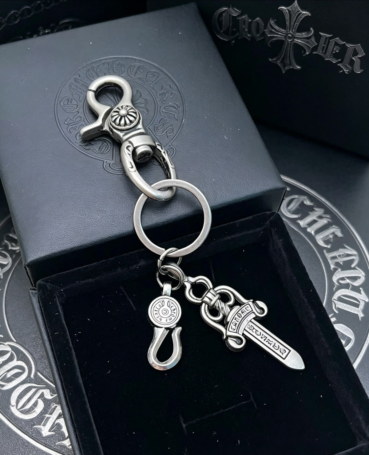 Chrome Hearts Dagger and Tag Clip Keychain - album image 3