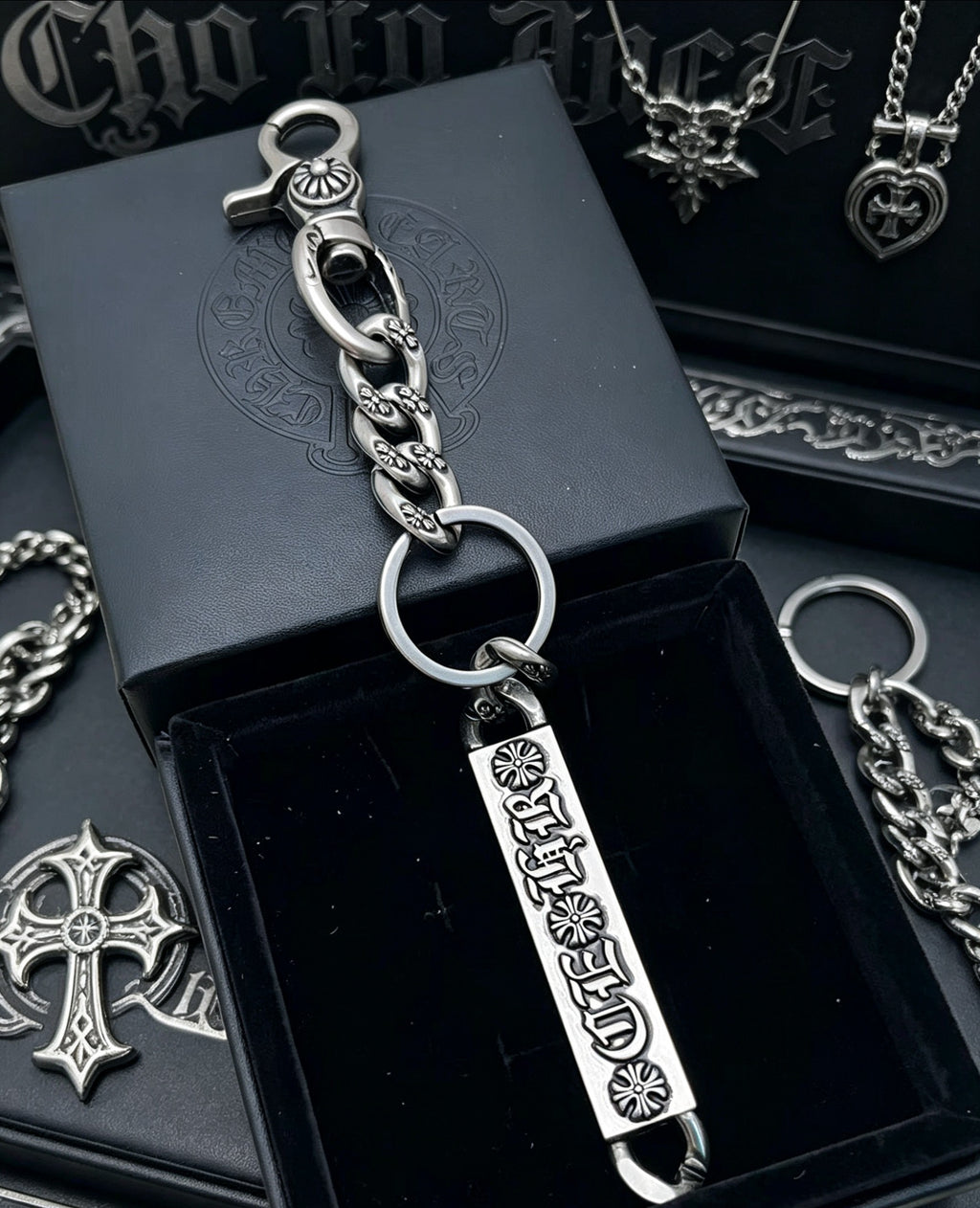 Chrome Hearts Engraved Nameplate Keychain - album image 3