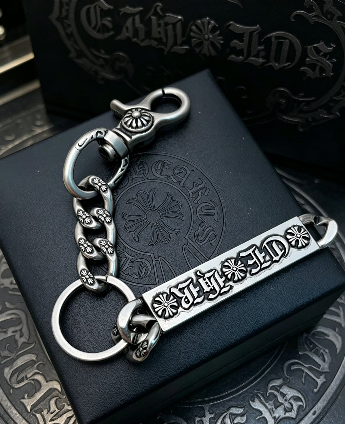 Chrome Hearts Engraved Nameplate Keychain - album image 1