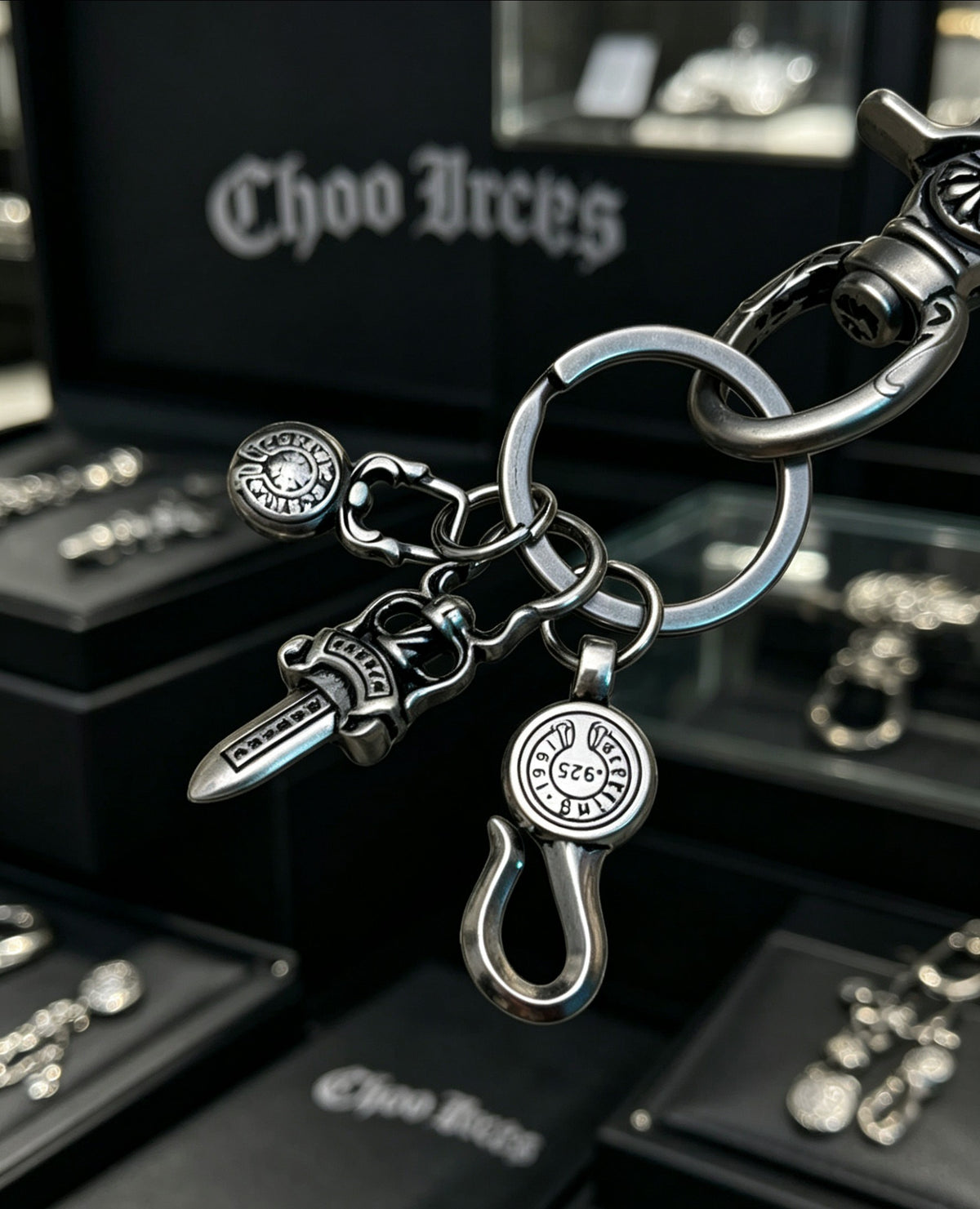 Chrome Hearts Sword Key Antiqued Chain Belt - album image 5