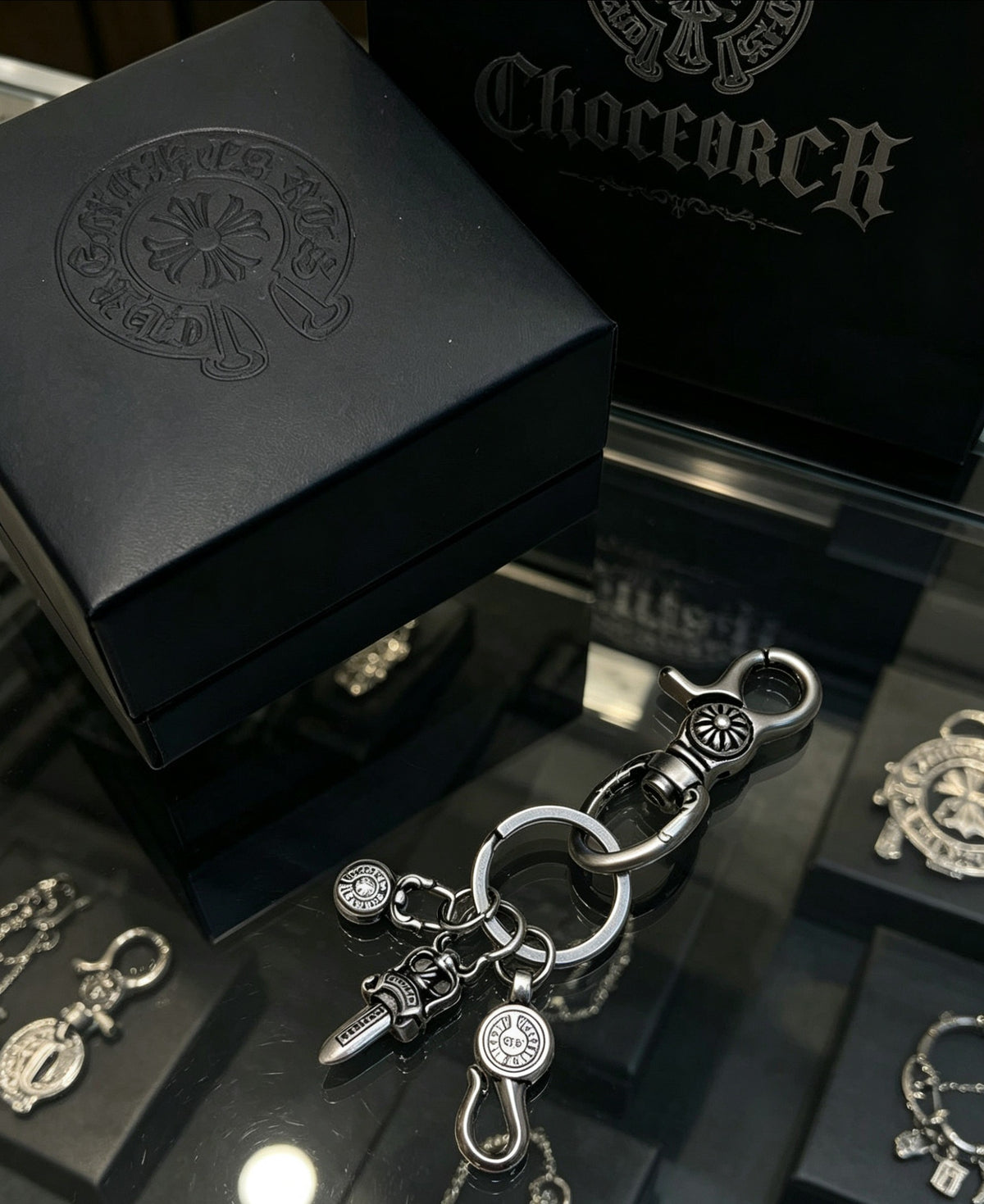Chrome Hearts Dagger and Round Tag Keychain - album image 4