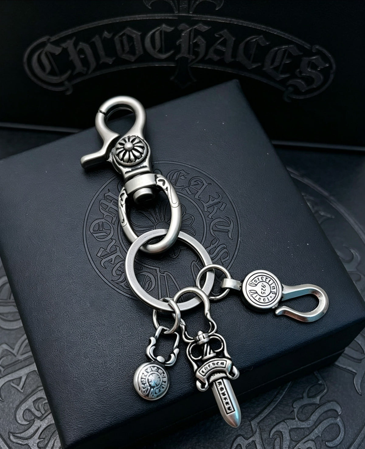 Chrome Hearts Dagger and Round Tag Keychain - album image 1