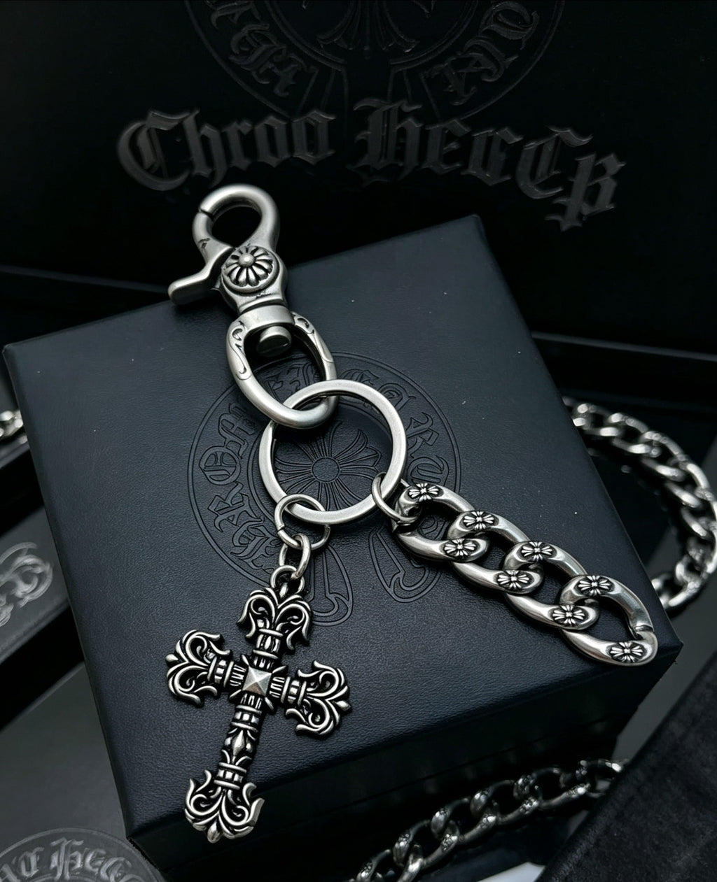 Chrome Hearts Cross Key Pendant Antiqued Chain Belt - album image 1