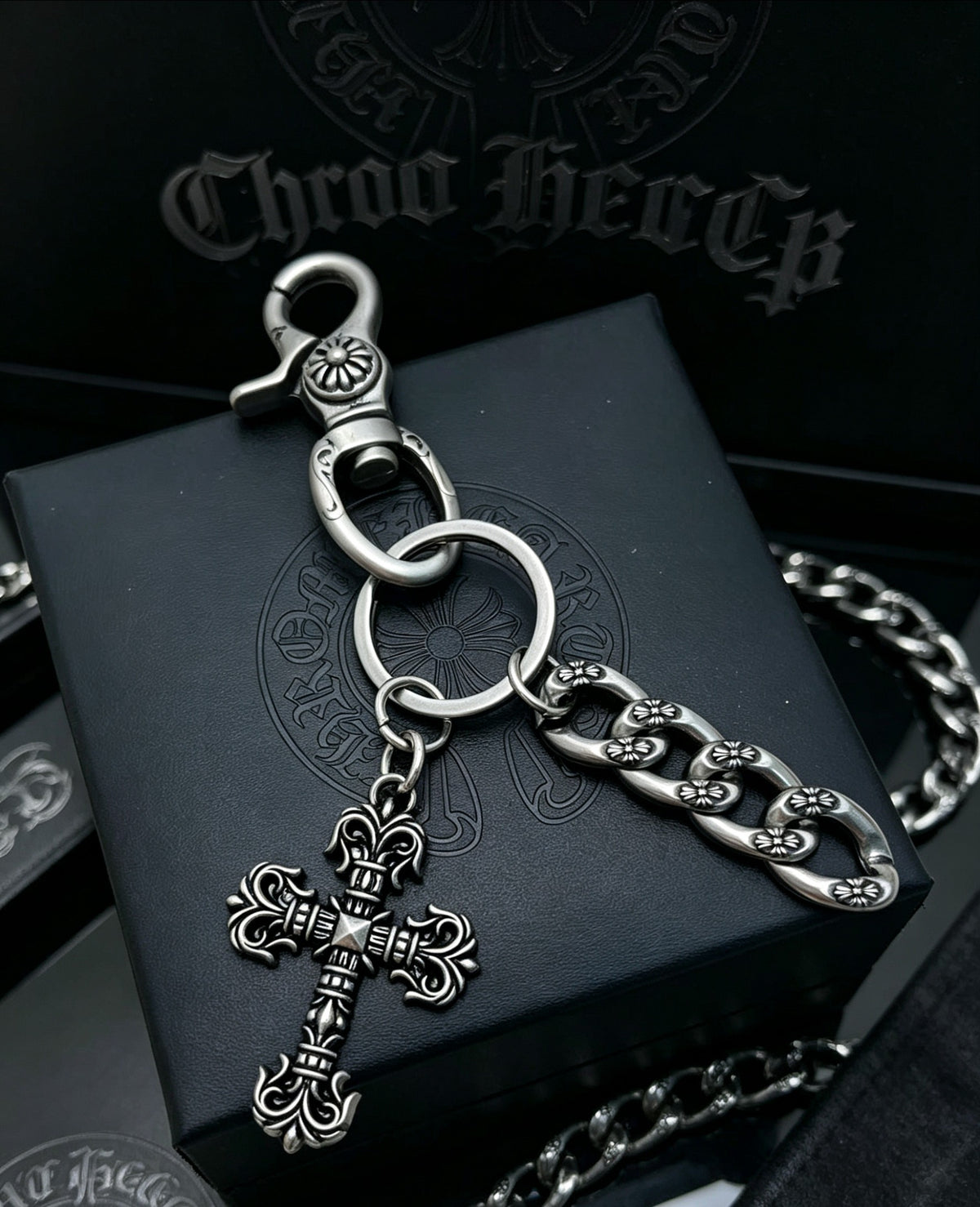 Chrome Hearts Cross Key Pendant Antiqued Chain Belt - album image 1