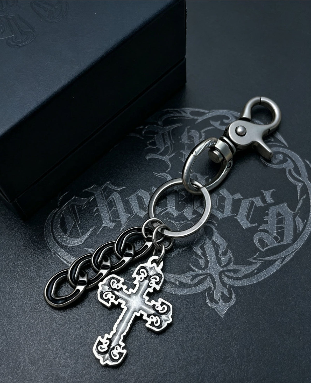 Chrome Hearts Ornate Cross Clip Key Ring - album image 4