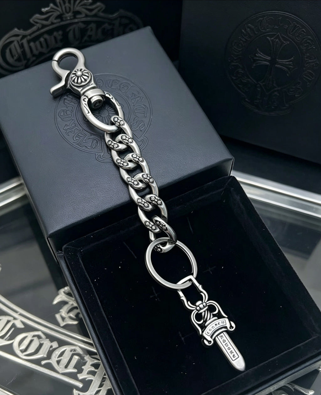 Chrome Hearts Sword Key Antiqued Chain Belt - album image 2