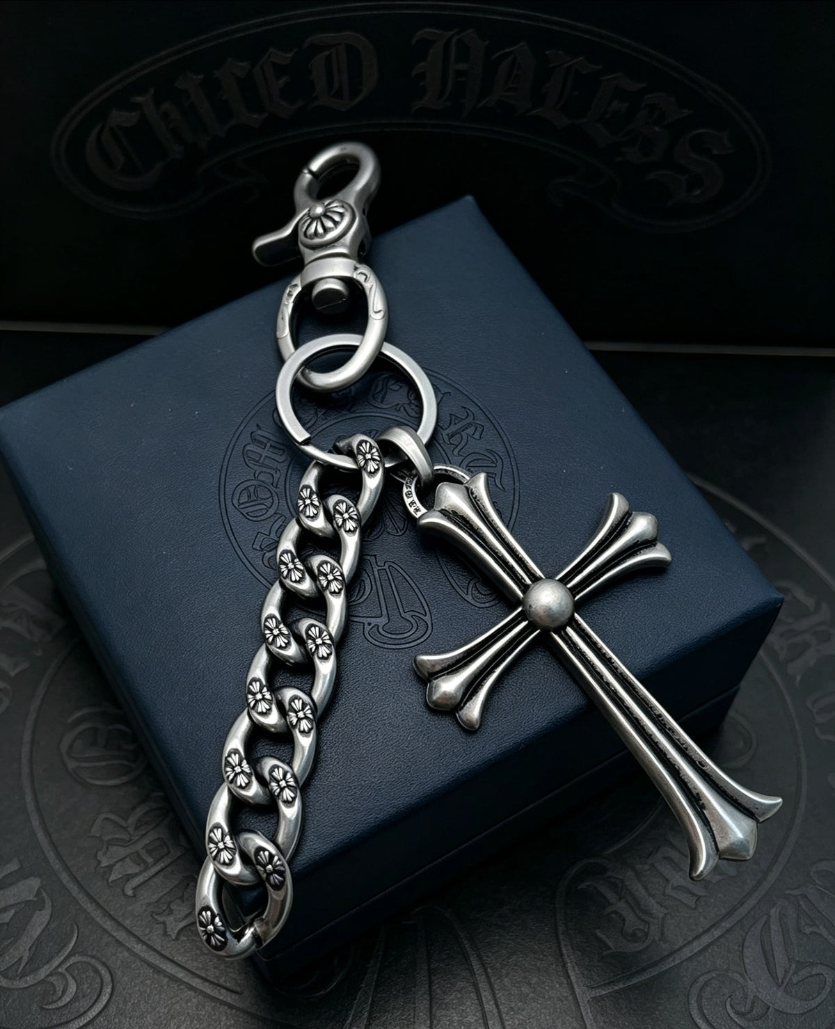 Chrome Hearts Long Cross Chain Key Ring - album image 1