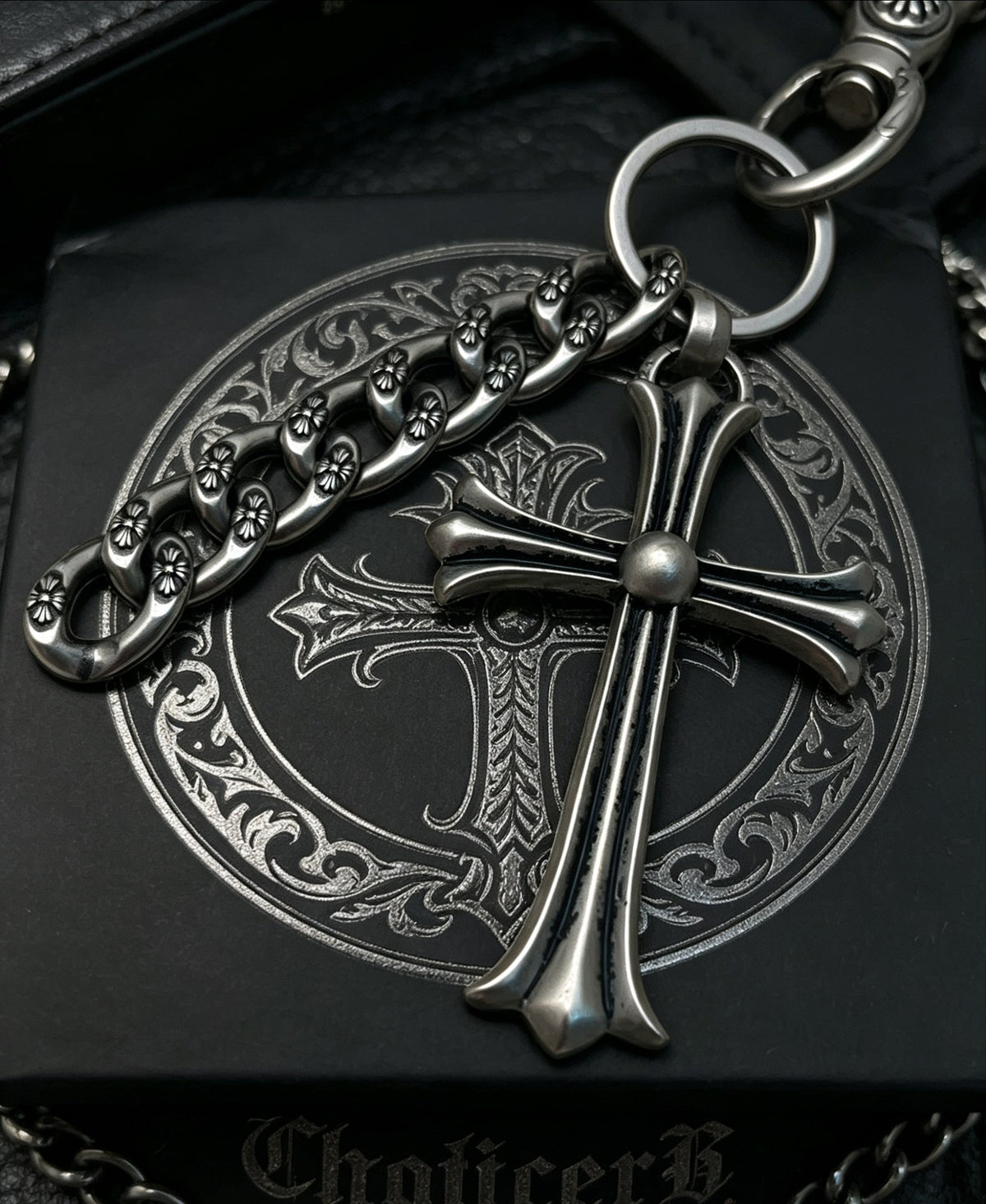 Chrome Hearts Long Cross Chain Key Ring - album image 5