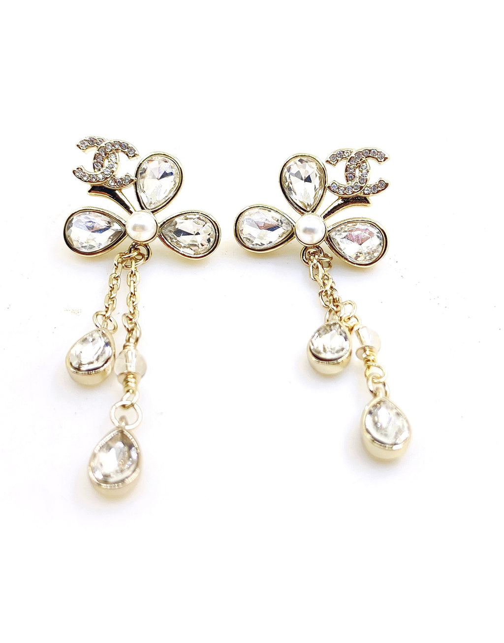 Chanel Tassel Crystal Accent Earrings - album image 5