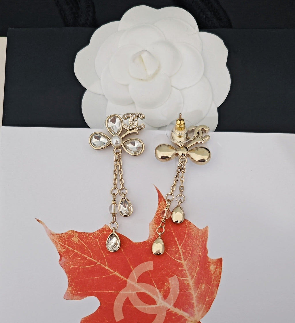 Chanel Tassel Crystal Accent Earrings - album image 3